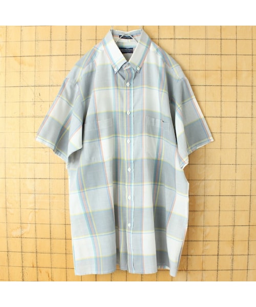 ユーロ ヴィンテージ 60s シャークカラー ボックス シャツ ポプリン生地 wap141803ya925.jpg