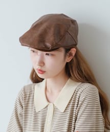 Kastane | 【7.19(土)12:00発売/2025AW】レザーハンチング(ハンチング/ベレー帽)