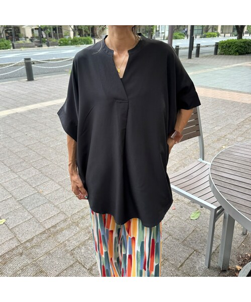 copine(コピン)の「UVカットスキッパーシャツ(ブラック)(シャツ/ブラウス・レディース・ブラック・M)」の1枚目の写真