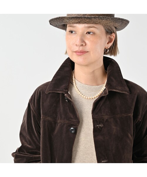 45R（フォーティファイブアール）の「ベルベットのGジャン（ジャケット/アウター・メンズ・77-ミッドナイトネイビー/83-茶・03-M/04-L/05-XL）」の13枚目の写真