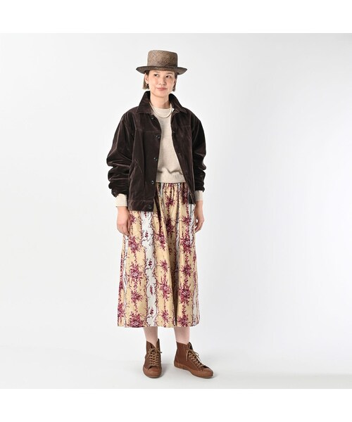 45R（フォーティファイブアール）の「ベルベットのGジャン（ジャケット/アウター・メンズ・77-ミッドナイトネイビー/83-茶・03-M/04-L/05-XL）」の6枚目の写真