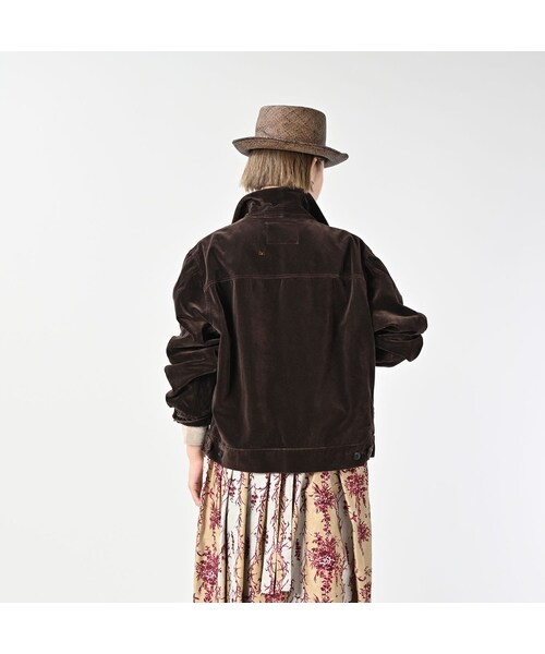 45R（フォーティファイブアール）の「ベルベットのGジャン（ジャケット/アウター・メンズ・77-ミッドナイトネイビー/83-茶・03-M/04-L/05-XL）」の12枚目の写真