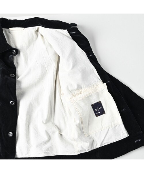 45R（フォーティファイブアール）の「ベルベットのGジャン（ジャケット/アウター・メンズ・77-ミッドナイトネイビー/83-茶・03-M/04-L/05-XL）」の20枚目の写真