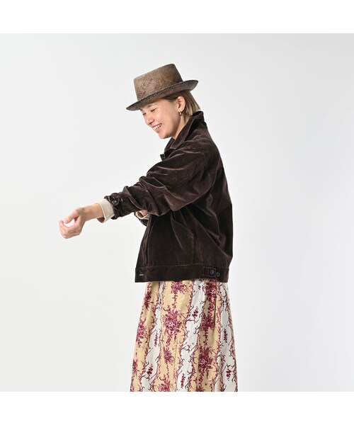 45R（フォーティファイブアール）の「ベルベットのGジャン（ジャケット/アウター・メンズ・77-ミッドナイトネイビー/83-茶・03-M/04-L/05-XL）」の11枚目の写真