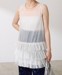 COLLAGE GALLARDAGALANTE | 【レイヤードアイテム】オーガンジーティアードチュニック(チュニック)