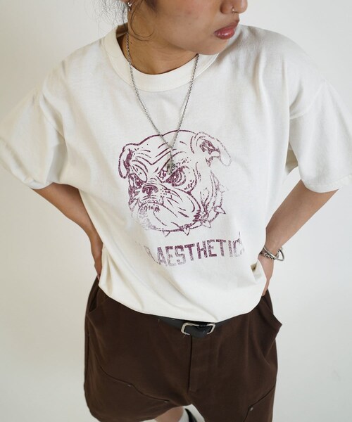 WHO'S WHO gallery(フーズフーギャラリー)の「【From Vintage】 WRONGアニマルTEE(Tシャツ/カットソー・レディース・ホワイト/アイボリー・F)」の2枚目の写真
