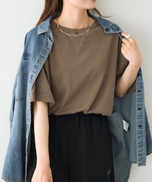 PUAL CE CIN | ワンポイント刺繍ヴィンテージライクTシャツ(Tシャツ/カットソー)