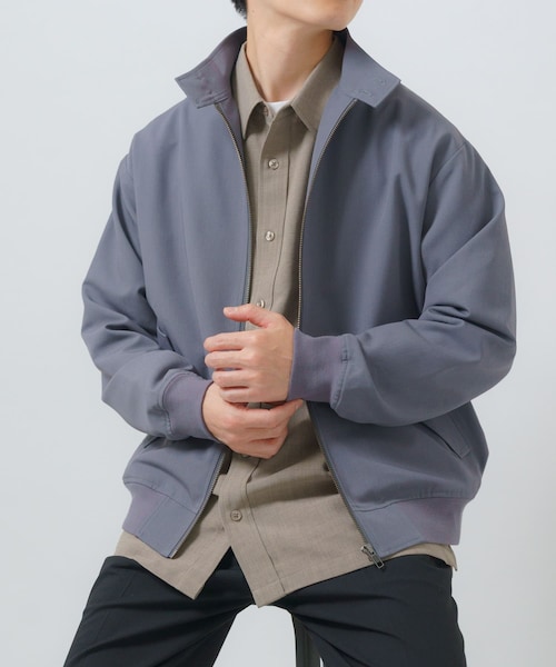 ITEMS URBANRESEARCH(アイテムズ アーバンリサーチ)の「TRストレッチ ハリントンジャケット(ブルゾン・メンズ・BLK/GRY/BEG・M/L)」の2枚目の写真