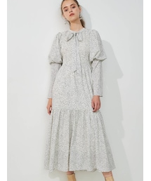 MERCURYDUO | 2WAYリボンプリントシャーリングワンピース(ワンピース)