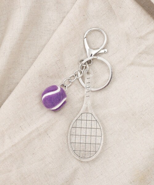 3coins（3coins）の「テニスキーホルダー（キーホルダー・キッズ・イエロー/パープル・FREE）」の2枚目の写真