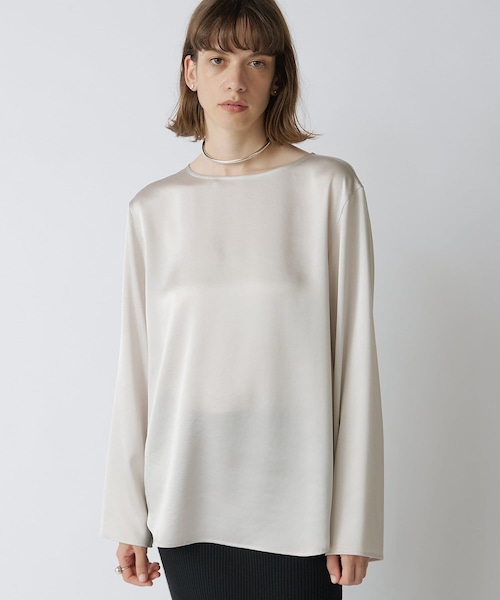 ドローイングナンバーズDrawingNumbersサテンボートブラウス Drawing Numbers（ドローイング ナンバーズ）の「サテンボートブラウス