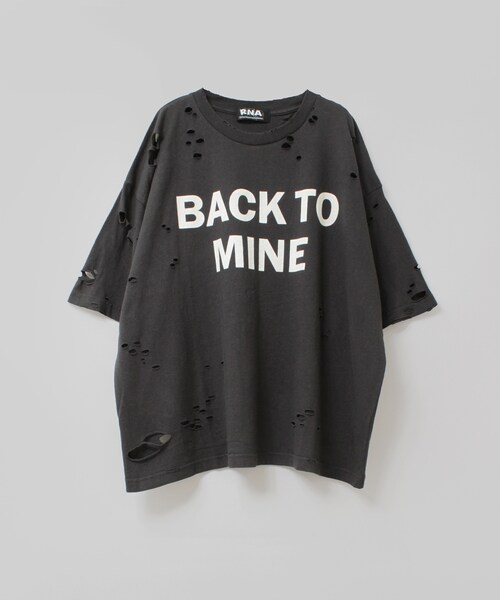 RNA（アールエヌエー）の「M2523 ダメージルーズＴ（トップス・レディース・ホワイト/スミクロ/ディープレッド）」の2枚目の写真