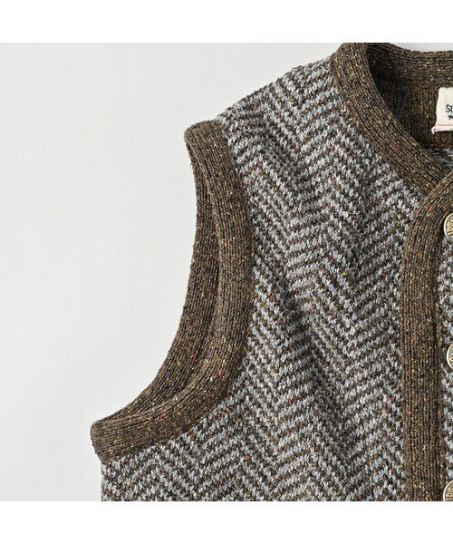 45R モンブランヘリンボンの908ベスト 45R（フォーティファイブアール）の「モンブラウンへリンボンの908