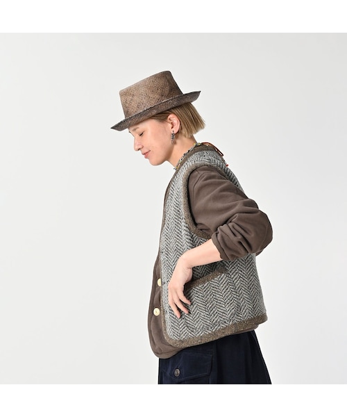 45R モンブランヘリンボンの908ベスト 45R（フォーティファイブアール）の「モンブラウンへリンボンの908