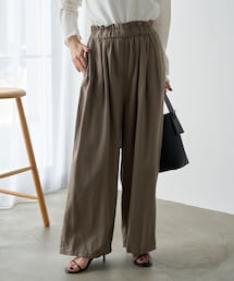 PUAL CE CIN（ピュアルセシン）の「7/17(木)19:00～発売【リバイバル】麻テンセルツイルウエストフリルパンツ（パンツ）」