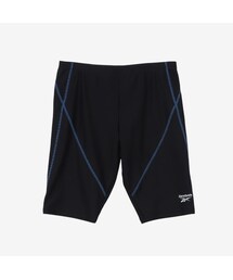 Reebok（リーボック）の「Reebok Swimwear スパッツ【返品不可商品】 （ブラック×ブルー）（アンダーウェア・メンズ）」