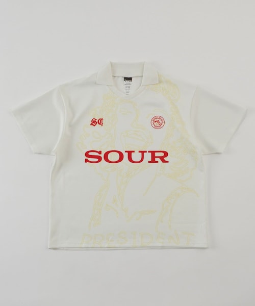 WHO'S WHO gallery(フーズフーギャラリー)の「【SOUR CREAM/サワークリーム】モンローサッカーユニフォームTEE(Tシャツ/カットソー・メンズ・ブラック/ホワイト/ネイビー・L/M)」の2枚目の写真
