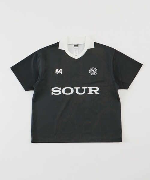 WHO'S WHO gallery(フーズフーギャラリー)の「【SOUR CREAM/サワークリーム】モンローサッカーユニフォームTEE(Tシャツ/カットソー・メンズ・ブラック/ホワイト/ネイビー・L/M)」の1枚目の写真