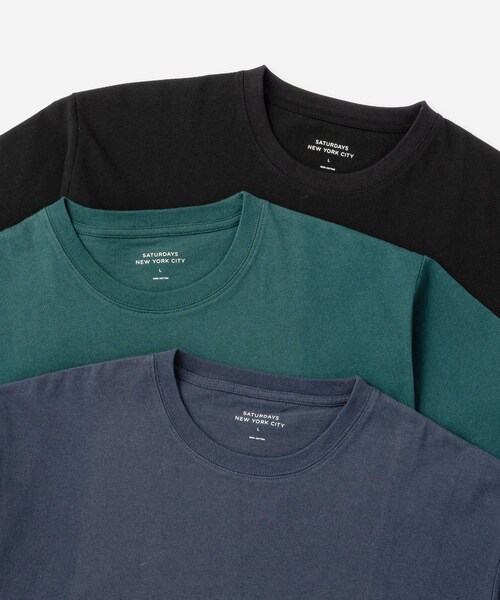 Saturdays NYC(サタデーズ ニューヨークシティ )の「3 Pack T-Shirt(Tシャツ/カットソー・レディース・スミクロ/キナリ・L/M/S/XL/XS)」の22枚目の写真