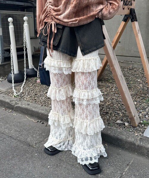 CIAOPANIC レースフレアレイヤードフリルパンツ レースフレアレイヤードフリルパンツ | CIAOPANIC(チャオ