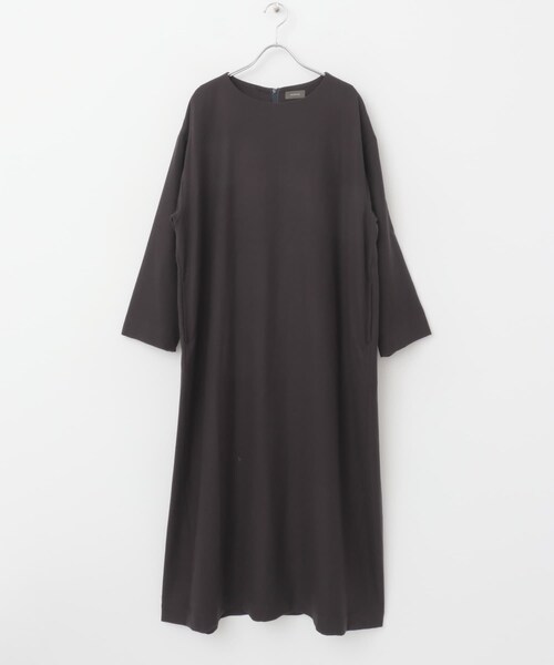 かぐれ(カグレ)の「WIRROW Botany wool dress(ワンピース・レディース・Mauve gray/Dark brown・1)」の18枚目の写真