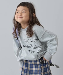 CIAOPANIC TYPY | 【KIDS】【男女兼用】ポイントロゴ刺繍オーバースウェット(Tシャツ/カットソー)