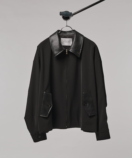 襟レザー切替ZIPブルゾン CULLNI exclusive for Lui´s