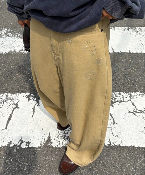 CIAOPANIC TYPY（チャオパニックティピー）の「【UNISEX】ホットフィットカーブチノパンツ（チノパンツ・レディース・アイボリー/ブラック/ベージュ・L/M）」の3枚目の写真