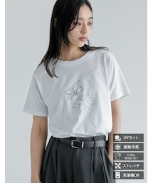 Re:EDIT（リエディ）の「ドローイングフラワーTシャツ - トップス通販 | 人気レディースファッション - Re:EDIT（リエディ）（トップス）」