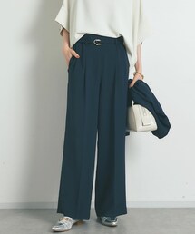 un dix cors（アンディコール）の「《接触冷感・速乾・セットアップ可》ハイストレッチカルゼワッシャータックパンツ（パンツ・レディース）」
