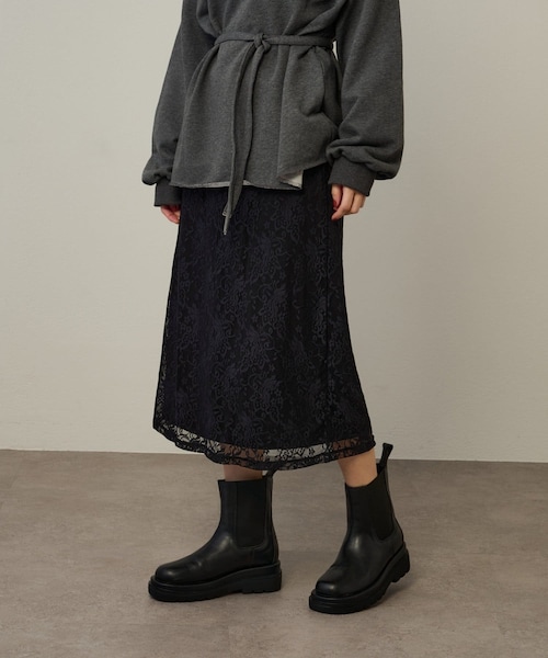 新品！タグ付き　 オメカシ　ストレッチレーススカート Omekashi（オメカシ）の「【8/1(金)0:00～予約スタート！】ストレッチ