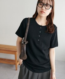 DISCOAT（ディスコート）の「【WEB限定】ジャガードリングドット半袖Tシャツ（Tシャツ/カットソー）」