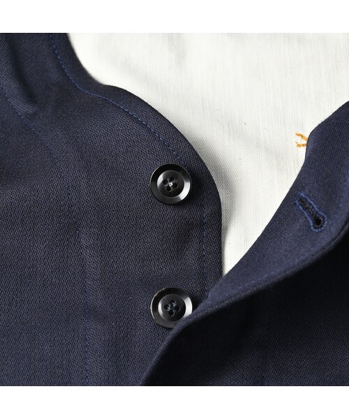 45R（フォーティファイブアール）の「ウールコットンベネシャンの908みゆきベスト（ジャケット/アウター・レディース・74-ネイビー・02-S/04-L）」の15枚目の写真