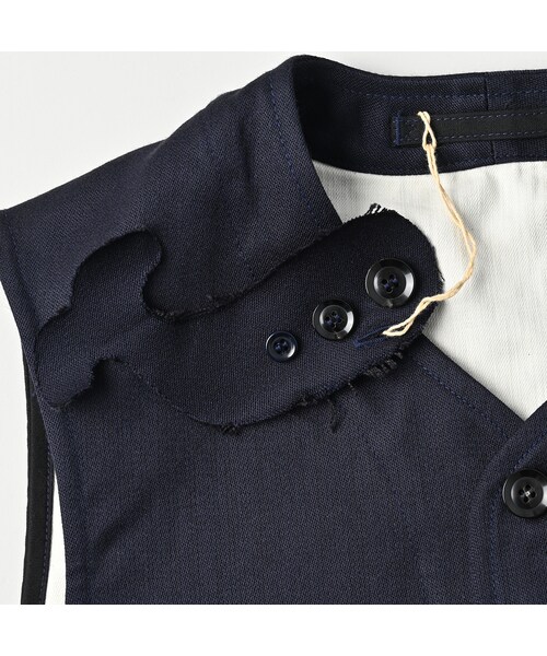 45R（フォーティファイブアール）の「ウールコットンベネシャンの908みゆきベスト（ジャケット/アウター・レディース・74-ネイビー・02-S/04-L）」の19枚目の写真