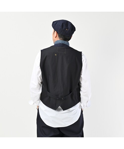 45R（フォーティファイブアール）の「ウールコットンベネシャンの908みゆきベスト（ジャケット/アウター・レディース・74-ネイビー・02-S/04-L）」の10枚目の写真