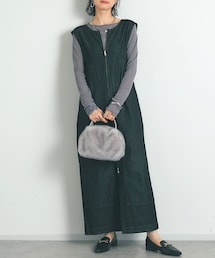 un dix cors（アンディコール）の「《着回し万能◎》デニムロングジレ（ワンピース）」