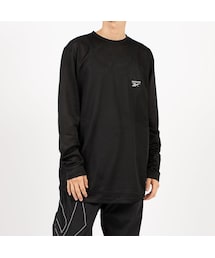 Reebok | KANGHYUK ロゴ ロングスリーブTシャツ / STITCHED LOGO LS TEE （ダークグレー）