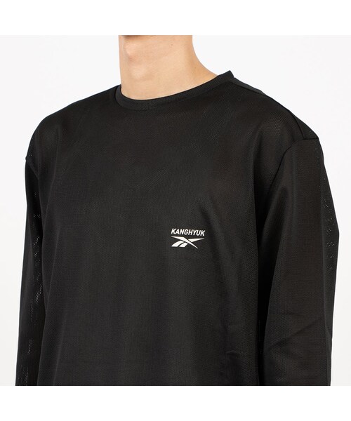 Reebok（リーボック）の「KANGHYUK ロゴ ロングスリーブTシャツ / STITCHED LOGO LS TEE （ダークグレー）（その他・ダークグレー）」の6枚目の写真