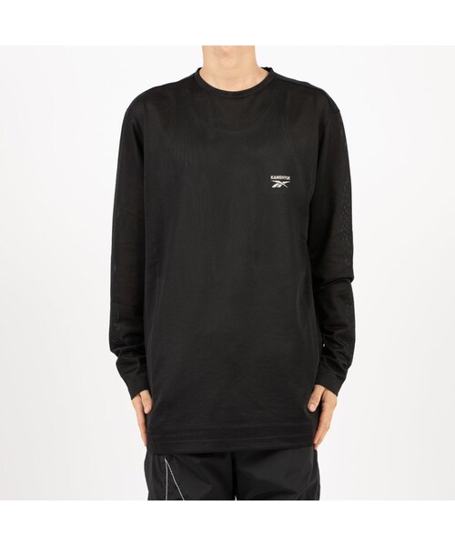 Reebok（リーボック）の「KANGHYUK ロゴ ロングスリーブTシャツ / STITCHED LOGO LS TEE （ダークグレー）（その他・ダークグレー）」の4枚目の写真