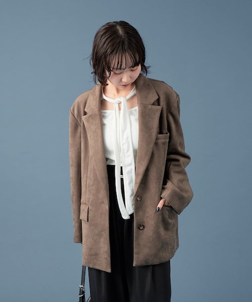 フェイクスウェードジャケット