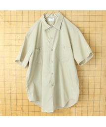 OSHKOSH（オシュコシュ）の「60s 70s USA OSH KOSH オシュコシュ 半袖ワークシャツ ベージュ メンズL アメリカ古着（シャツ/ブラウス）」