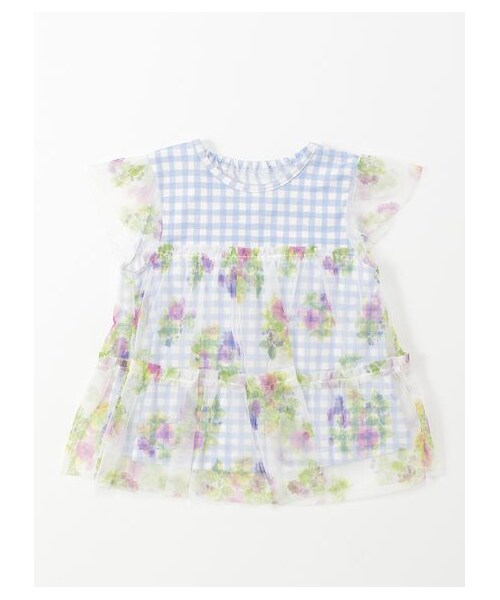 [ベビー]オリジナルフラワーチュールプリントチュニックパンツセット