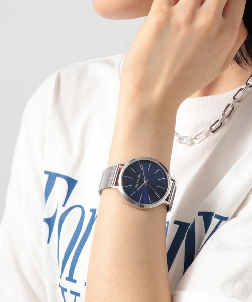 BAYFLOW（ベイフロー）の「ラウンドメッシュウォッチ（その他・レディース・ホワイト10/ブラック19/ブルー80・F）」の2枚目の写真