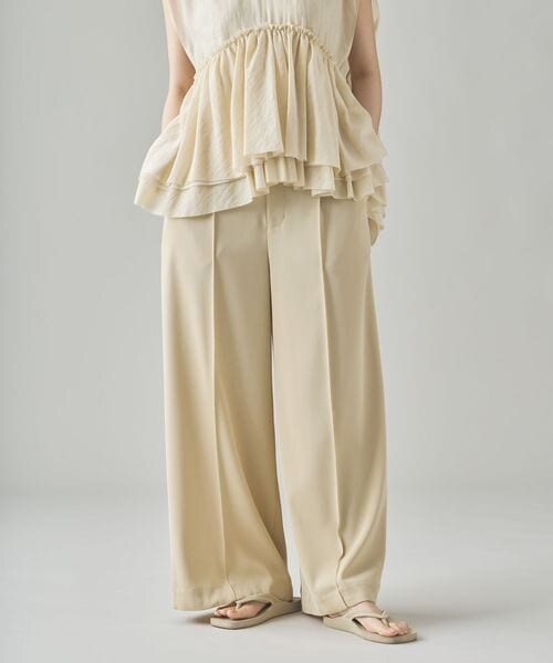 美品✨リネン✨カレンソロジー ワイドパンツ フリーサイズ カジュアル 美品✨リネン✨カレンソロジー ワイドパンツ フリーサイズ