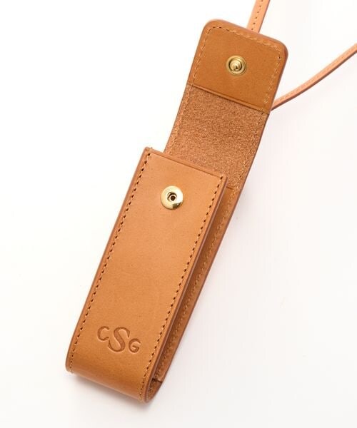 【新品 未開封】カレンソロジー 〈ＣＳＧ〉レザーリップケース　キャメル Curensology（カレンソロジー）の「＜CSG＞レザーリップケース