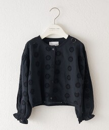 CIAOPANIC TYPY（チャオパニックティピー）の「【KIDS】【India】カットワークレースクロップド丈カーデ（トップス・キッズ）」