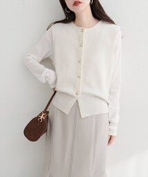 natural couture | 金釦ノースリきれいめニットベスト(ニット/セーター)