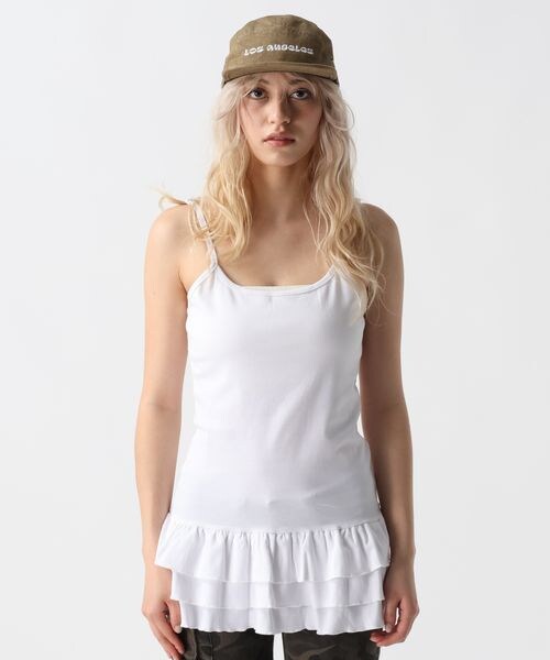 FOREVER 21（フォーエバー トゥエンティーワン）の「フリルヘムキャミソール（その他・オフホワイト05/ブラック09/グレー10・FREE）」の18枚目の写真