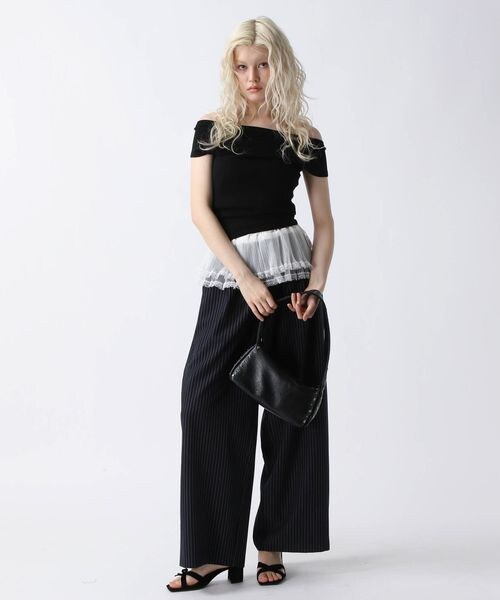 FOREVER 21(フォーエバー トゥエンティーワン)の「ストライプスラックス(フォーマルスーツ/小物・グレー10/ネイビー88・S/M)」の6枚目の写真