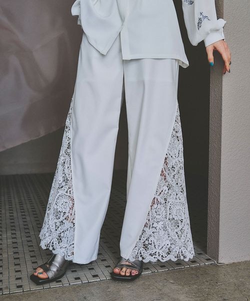 サイドレースキリカエワイドパンツ